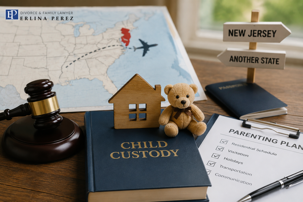 relocate out of New Jersey after a divorce